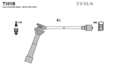 Комплект кабелів запалювання TESLA T585B