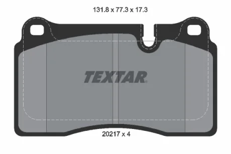 Колодки гальмівні (передні) Land Rover Range Rover 2.7D-4.4 03-13 (Brembo) Q+ TEXTAR 2021701