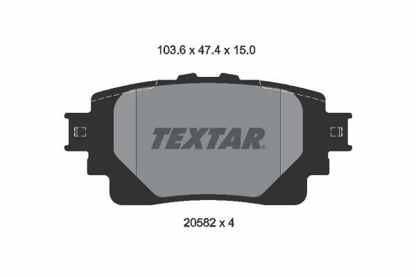 Колодки гальмівні (задні) Toyota Rav4 18-/Highlander 19- (з датчиком) TEXTAR 2058201 (фото 1)