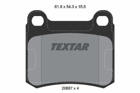 Тормозные колодки дисковые TEXTAR 2068701
