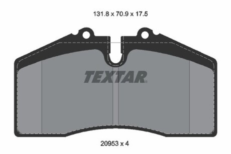 Гальмівні колодки, дискові TEXTAR 2095310