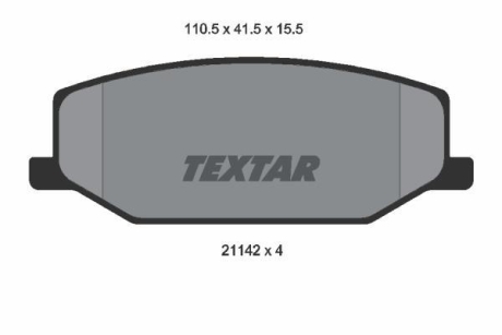 Тормозные колодки, дисковые TEXTAR 2114202