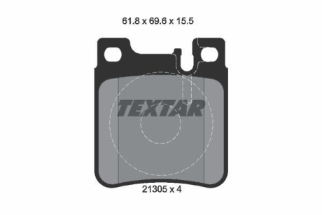 Гальмівні колодки, дискові TEXTAR 2130501 (фото 1)