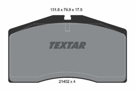 Гальмівні колодки, дискові TEXTAR 2140201