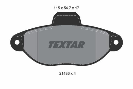 Тормозные колодки, дисковые TEXTAR 2143602 (фото 1)