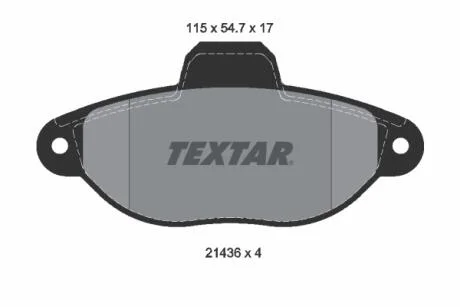 Тормозные колодки, дисковые TEXTAR 2143602