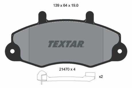 Гальмівні колодки, дискові TEXTAR 2147002