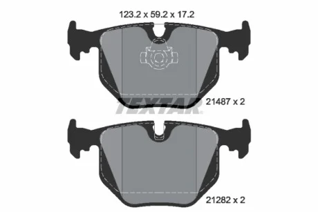 Колодки тормозные (задние) BMW 3/5/X5 95- (Teves) Q+ TEXTAR 2148701