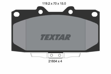 Тормозные колодки, дисковые TEXTAR 2185401 (фото 1)