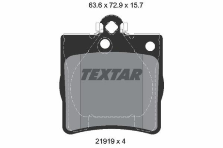 Гальмівні колодки, дискові TEXTAR 2191903