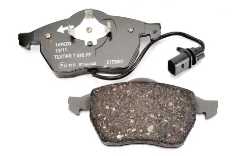 Колодки гальмівні (передні) Audi A4/A6/VW Passat 96-05 (Teves) Q+ (з датчиками) TEXTAR 2193801