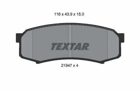Колодки тормозные (задние) Toyota Land Cruiser/Lexus GX 02- (Sumitomo) TEXTAR 2194701
