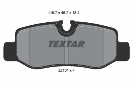 Колодки гальмівні (задні) MB Vito (W447) 14- (Brembo) Q+ TEXTAR 2210101