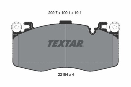 Комплект тормозных колодок TEXTAR 2219401