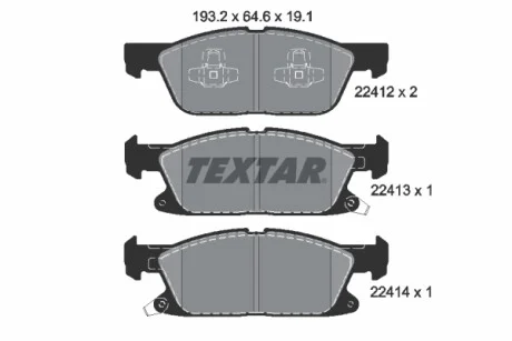 Колодки тормозные (передние) Ford Galaxy III/S-Max 15- (Ate-Teves) Q+ TEXTAR 2241201