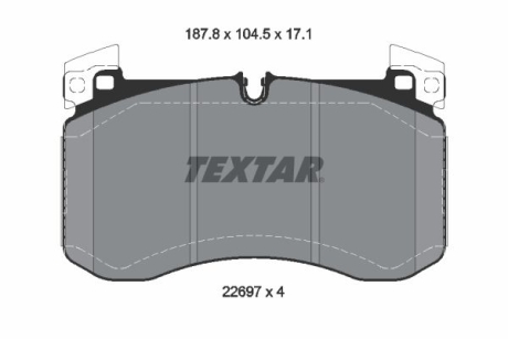 Комплект гальмівних колодок TEXTAR 2269701