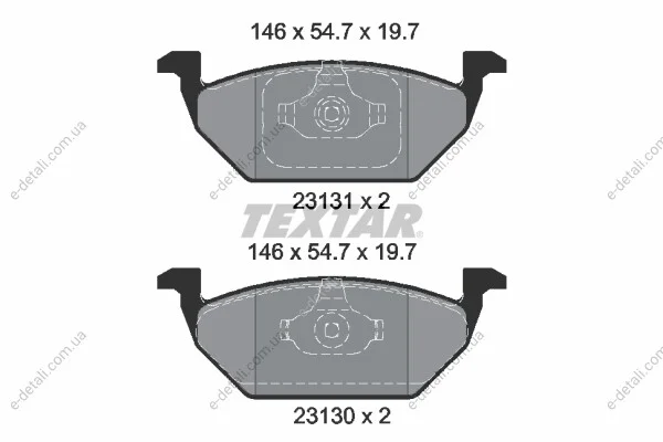 Колодки тормозные (передние) VW Caddy 03- (Teves) Q+ TEXTAR 2313001 (фото 1)