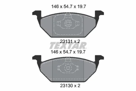Колодки тормозные (передние) VW Caddy 03- (Teves) Q+ TEXTAR 2313001