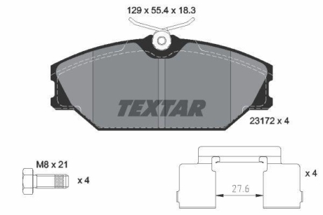 Тормозные колодки, дисковые TEXTAR 2317203
