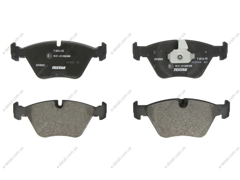 Колодки гальмівні (передні) BMW 3 (E46) 98-07/ X3 (E83)03-11 (Teves) Q+ TEXTAR 2318302 (фото 1)