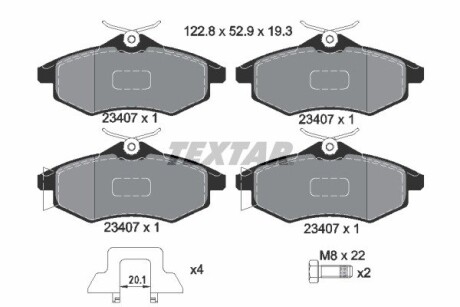 Тормозные колодки, дисковые TEXTAR 2340702