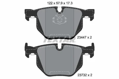 Колодки тормозные (задние) BMW X5 (E70/F15/F85) 06-18/X6 (E71/E72/F16/F86) 08-19 (Teves) Q+ TEXTAR 2344704