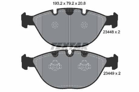Тормозные колодки BMW X5(E70,F15)/X6(E71,F16) "F "06>> TEXTAR 2344801 (фото 1)