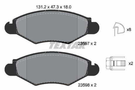 Тормозные колодки, дисковые TEXTAR 2359703