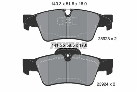 Колодки тормозные (задние) MB GL-class (X164)/R-class (W251) 06- (Teves) TEXTAR 2392302