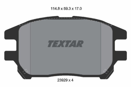 Тормозные колодки, дисковые TEXTAR 2392901 (фото 1)