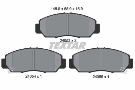 A_Гальмівні колодки HONDA Accord/FR-V "F "01>> TEXTAR 2405301