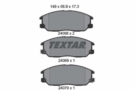 Гальмівні колодки, дискові TEXTAR 2406801