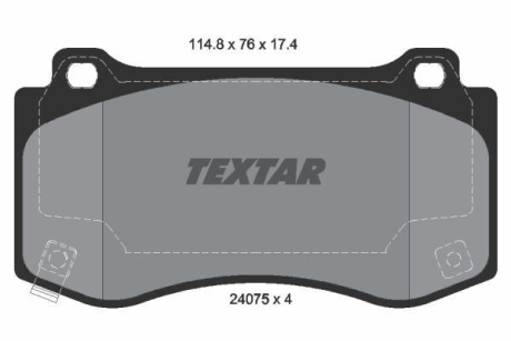 Тормозные колодки, дисковые TEXTAR 2407501 (фото 1)