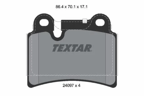 Колодки тормозные (задние) VW Touareg 02-10 (Brembo) TEXTAR 2409701