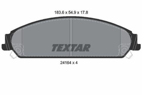 Тормозные колодки, дисковые TEXTAR 2416401