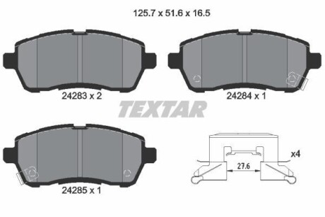 Гальмівні колодки, дискові TEXTAR 2428303