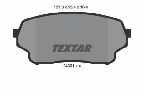 Гальмівні колодки, дискові TEXTAR 2430101