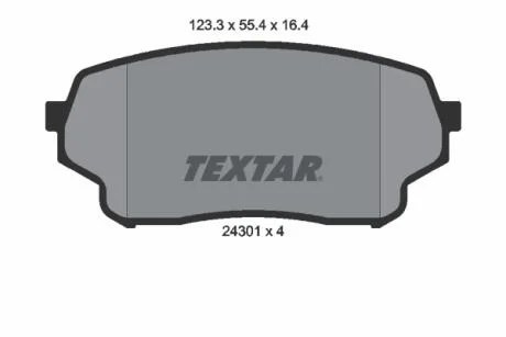 Тормозные колодки, дисковые TEXTAR 2430101