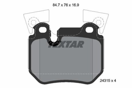 Гальмівні колодки, дискові TEXTAR 2431501
