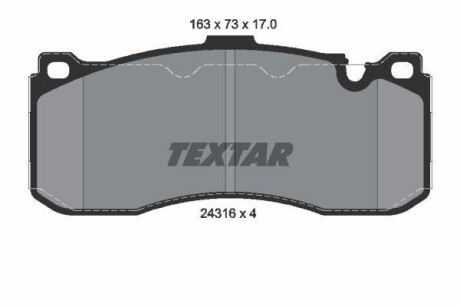 Гальмівні колодки, дискові TEXTAR 2431601