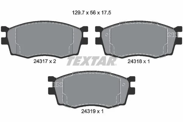 Колодки гальмівні (передні) Kia Rio/Hyundai Accent 05- (Mando) Q+ TEXTAR 2431701 (фото 1)