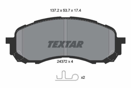 Комплект тормозных колодок TEXTAR 2437201 (фото 1)