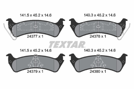 Гальмівні колодки, дискові TEXTAR 2437701 (фото 1)