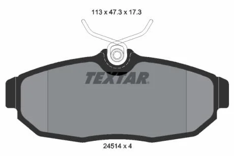 Гальмівні колодки, дискові TEXTAR 2451401