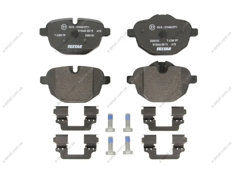 Колодки гальмівні (задні) BMW 5 (F10-11/G30-31)/X3 (F25/G01) /X5 (G05) 10- (TRW) TEXTAR 2456101 (фото 1)
