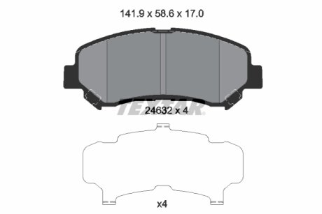 Колодки гальмівні дискові передн. Nissan Qashqai/X TEXTAR 2463201 (фото 1)