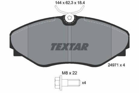 Гальмівні колодки, дискові TEXTAR 2497101