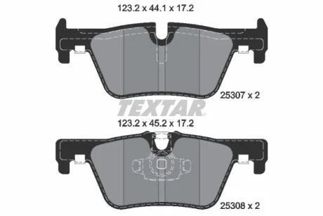 Колодки тормозные (задние) BMW 1 (F20/21)/ 3 (F30/F31/F34)/4 (F36) 11- (Teves) Q+ TEXTAR 2530701