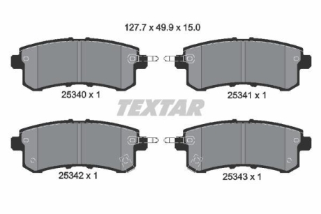 Комплект тормозных колодок TEXTAR 2534001