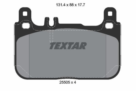 Тормозные колодки, дисковые TEXTAR 2550501 (фото 1)